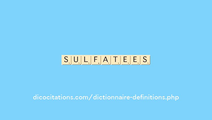 sulfatees sulfatees