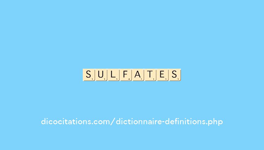sulfates sulfates