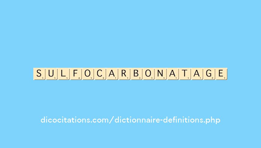 sulfocarbonatage