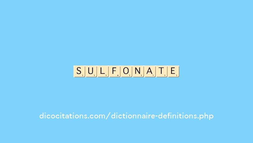 sulfonate sulfonate