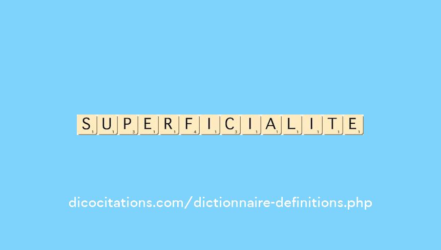 superficialite