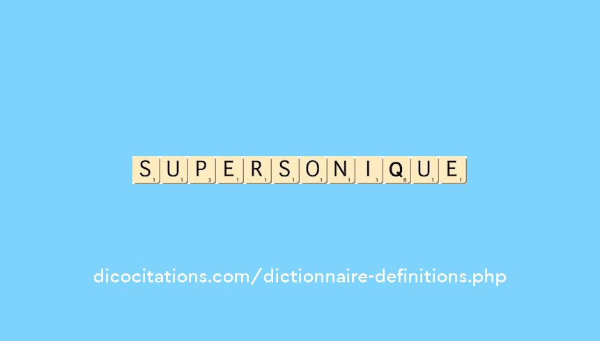supersonique supersonique