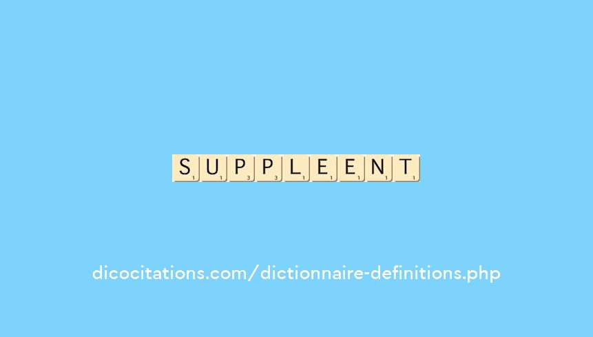 suppleent