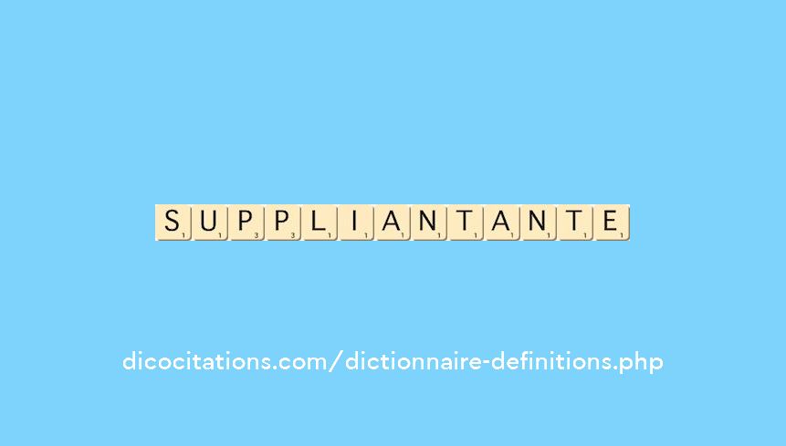suppliant--ante