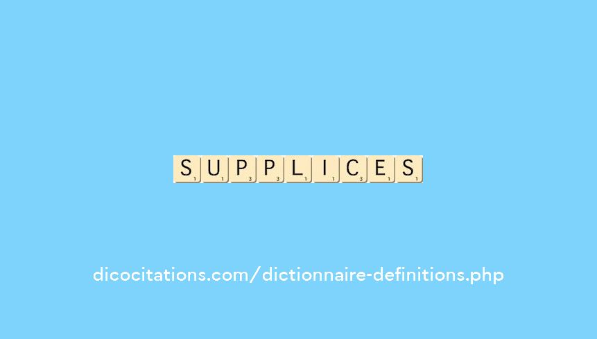 supplices supplices