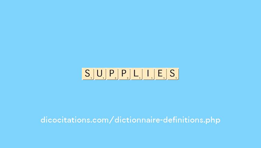 supplies