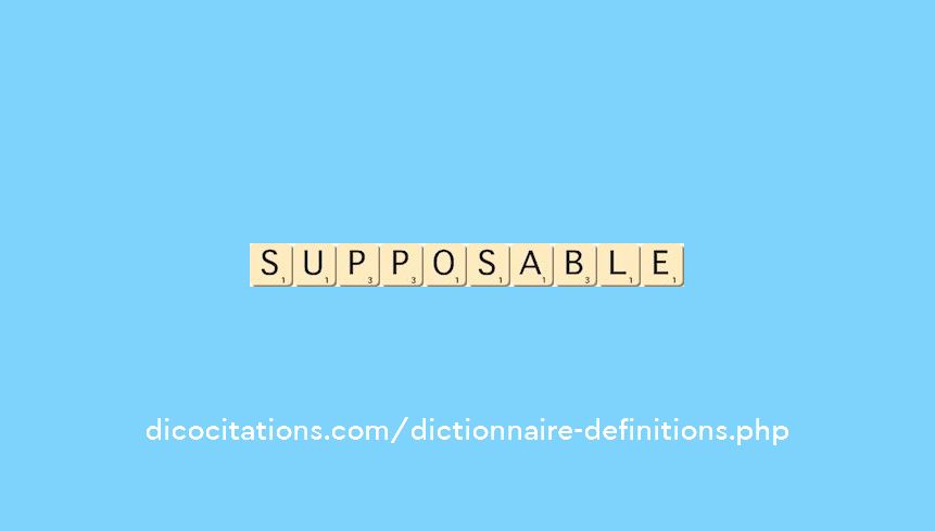 supposable