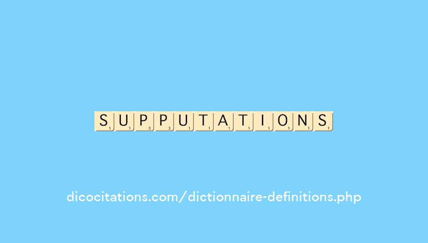 supputations supputations