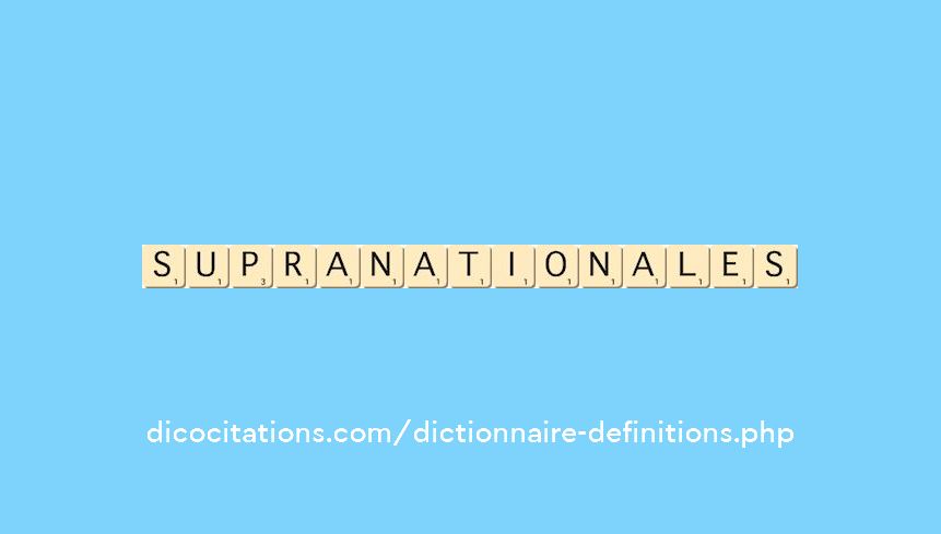 supranationales supranationales