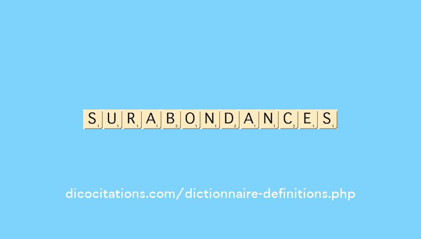 surabondances surabondances