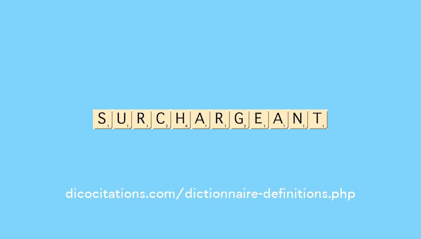 surchargeant surchargeant