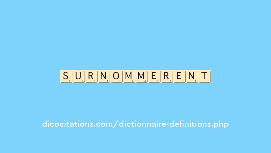 surnommerent surnommerent
