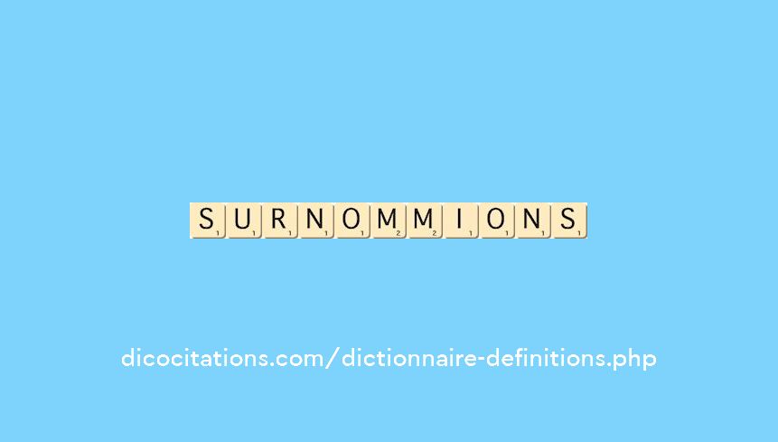 surnommions surnommions