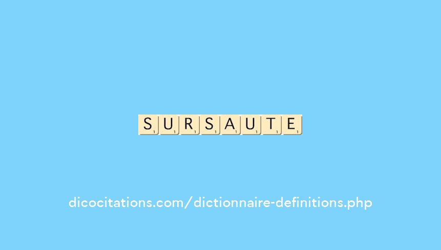 sursaute sursaute