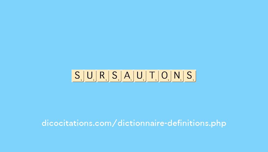 sursautons sursautons