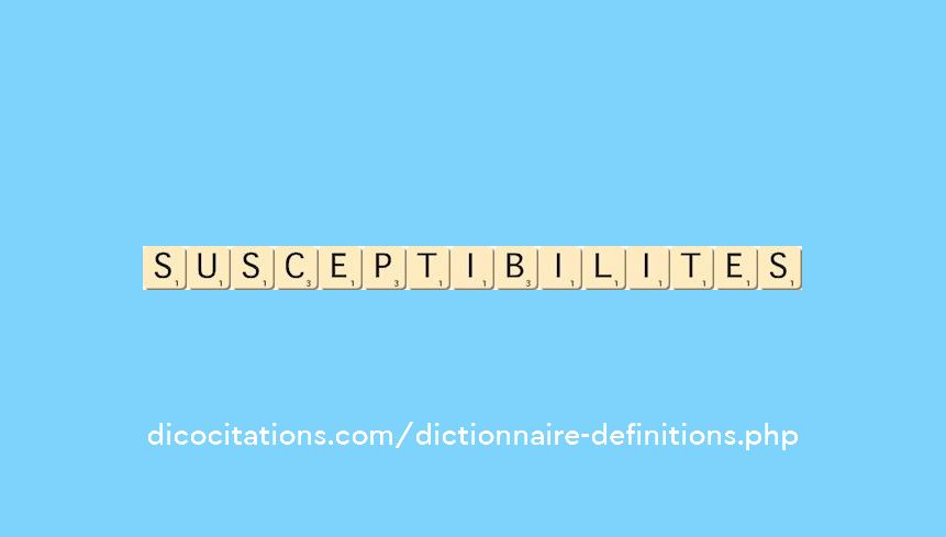 susceptibilites