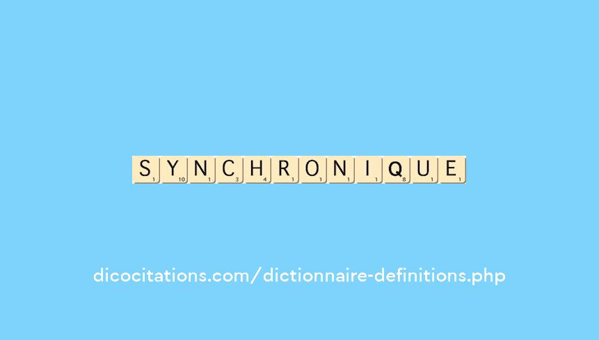 synchronique synchronique