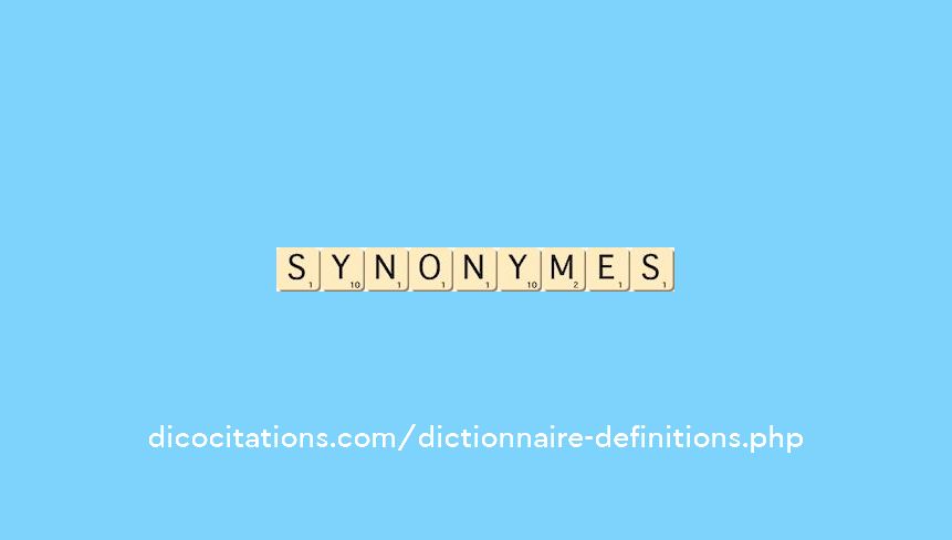 synonymes synonymes