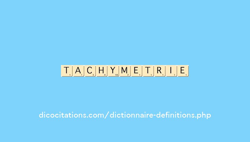 tachymetrie