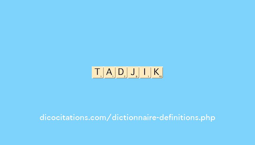 tadjik tadjik