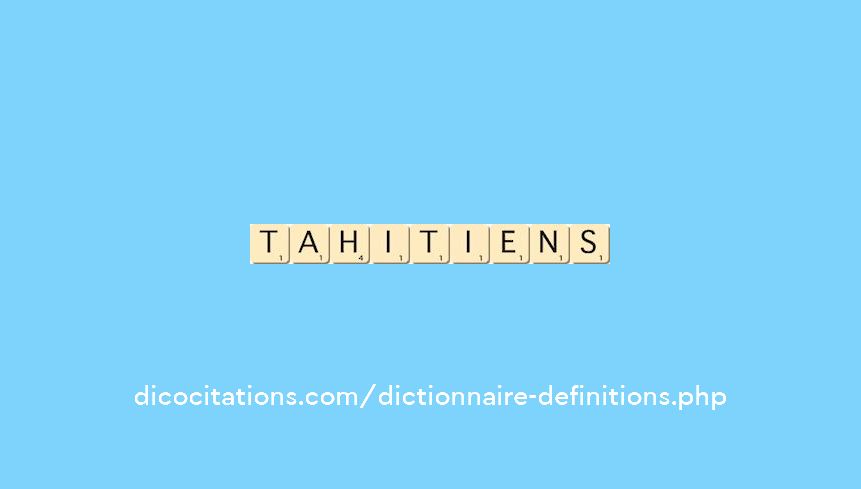 tahitiens tahitiens