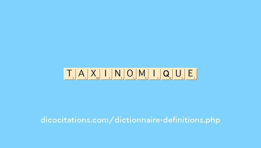 taxinomique