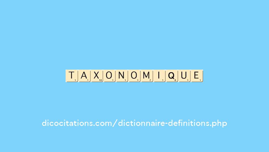 taxonomique taxonomique