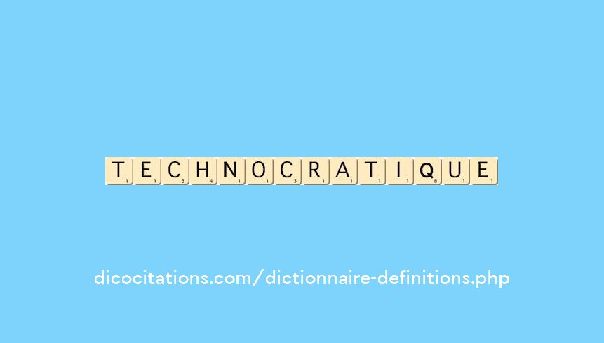 technocratique technocratique