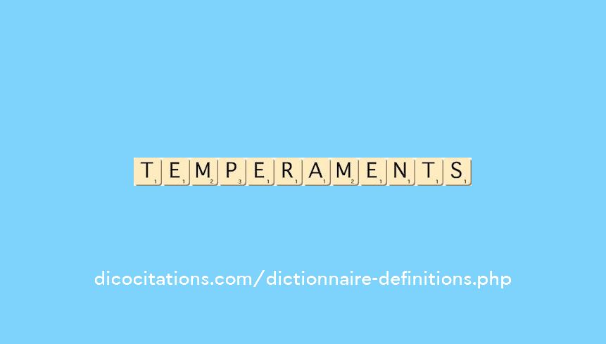 temperaments temperaments