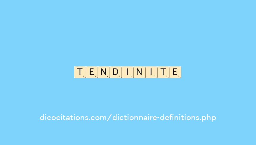 tendinite tendinite