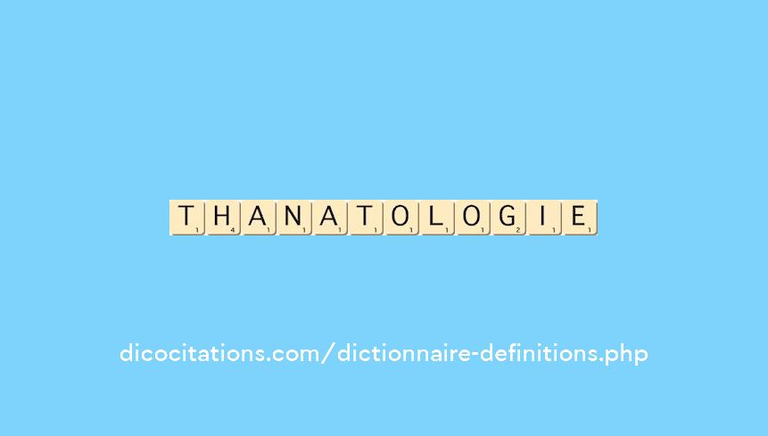 thanatologie thanatologie