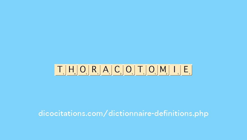 thoracotomie thoracotomie