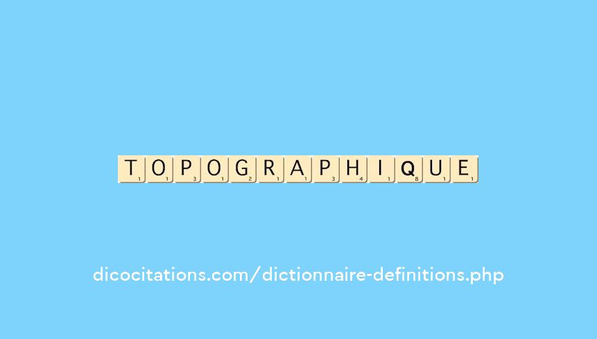 topographique topographique