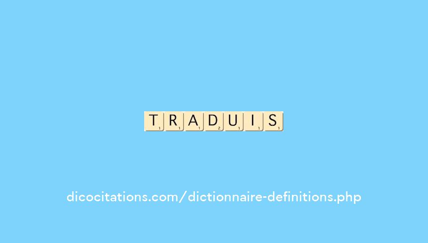traduis traduis