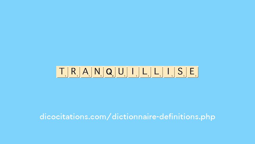 tranquillise