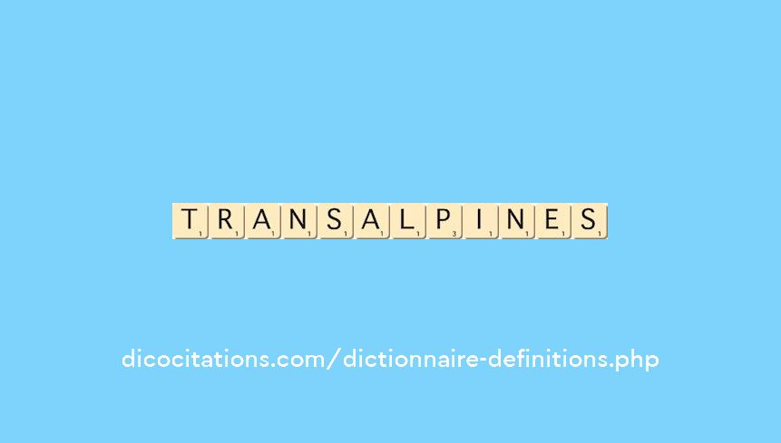 transalpines transalpines