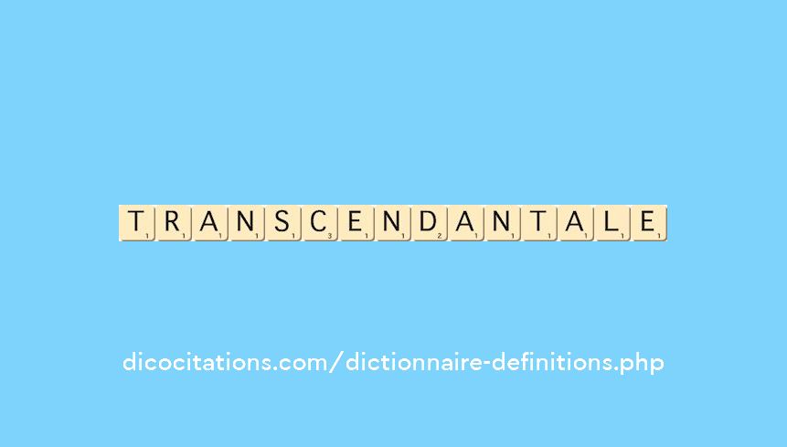 transcendantale transcendantale