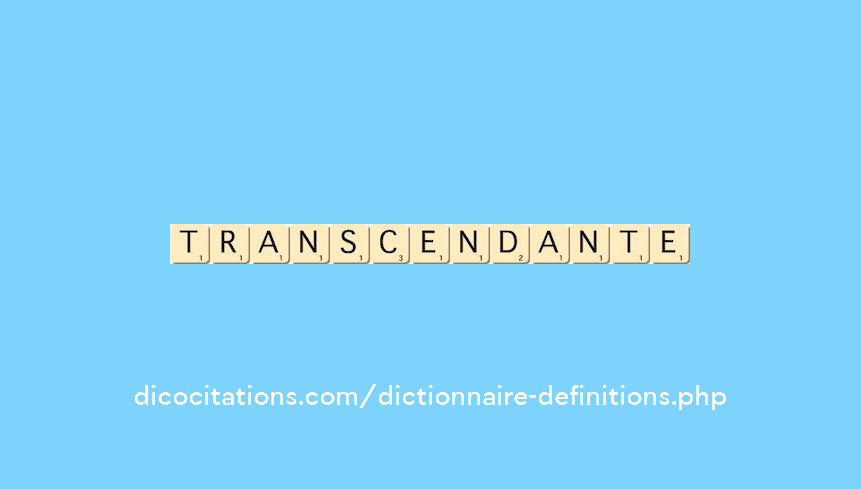 transcendante transcendante