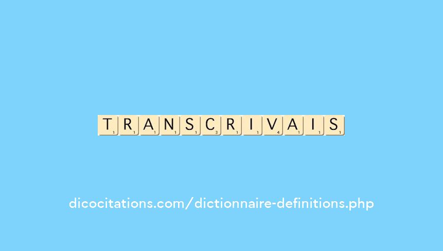 transcrivais transcrivais