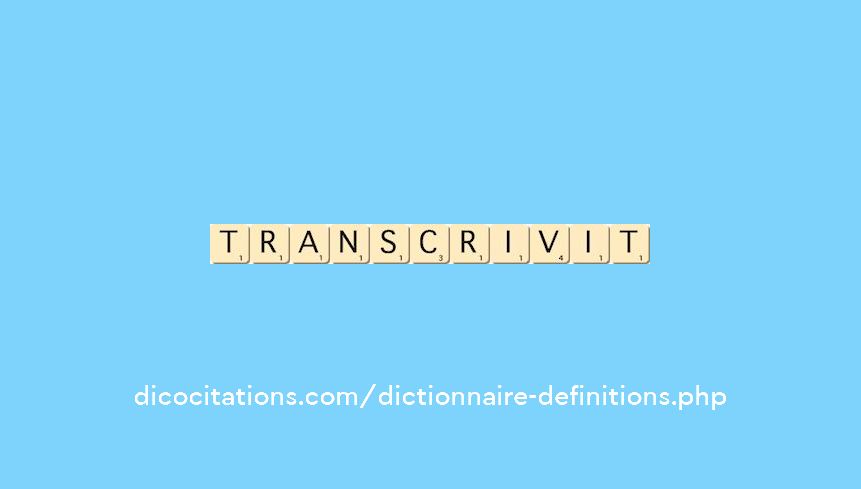 transcrivit transcrivit