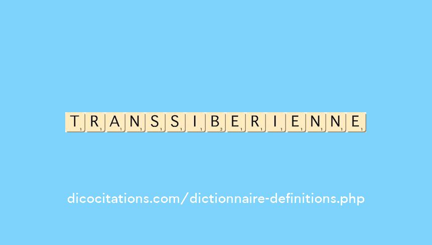 transsiberienne