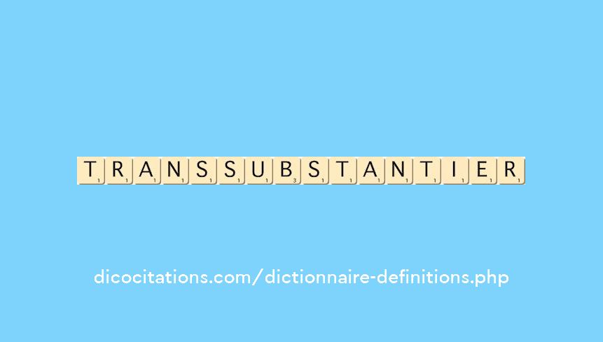 transsubstantier