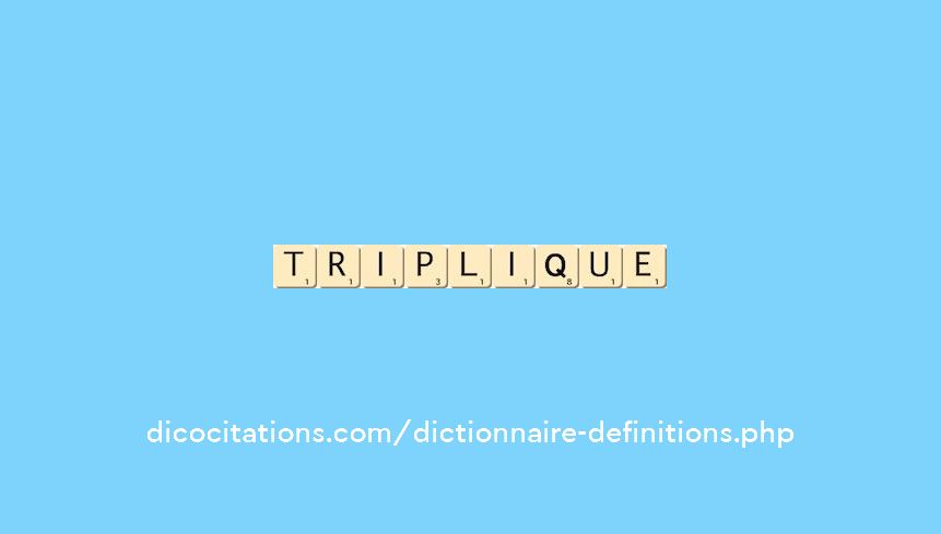 triplique