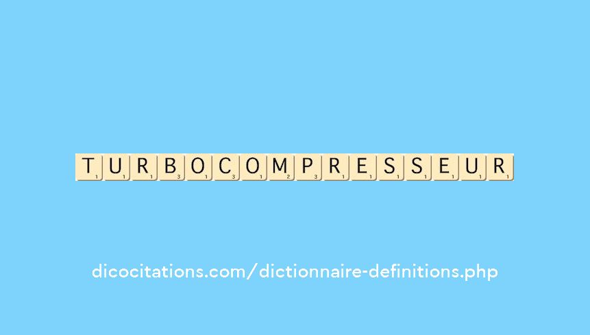 turbocompresseur turbocompresseur