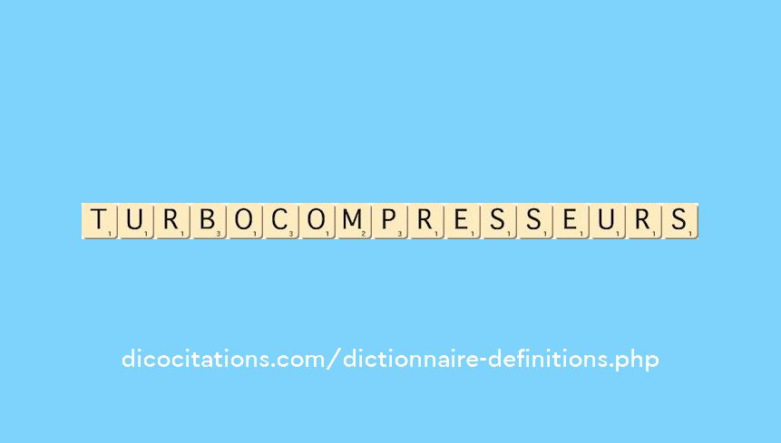 turbocompresseurs turbocompresseurs