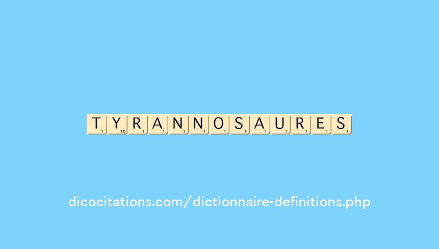 tyrannosaures tyrannosaures