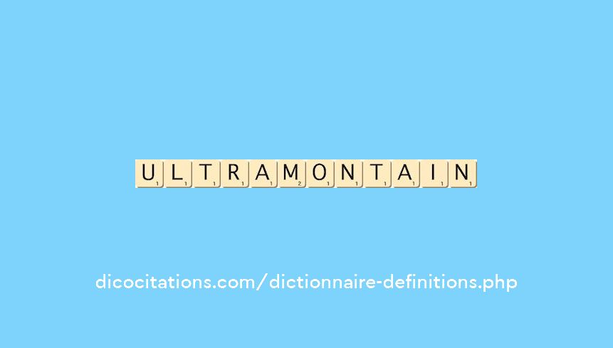 ultramontain ultramontain