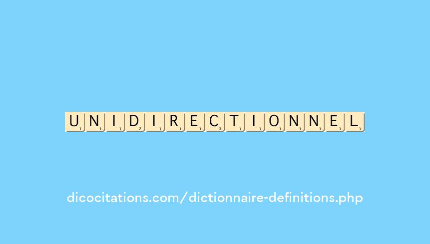 unidirectionnel unidirectionnel