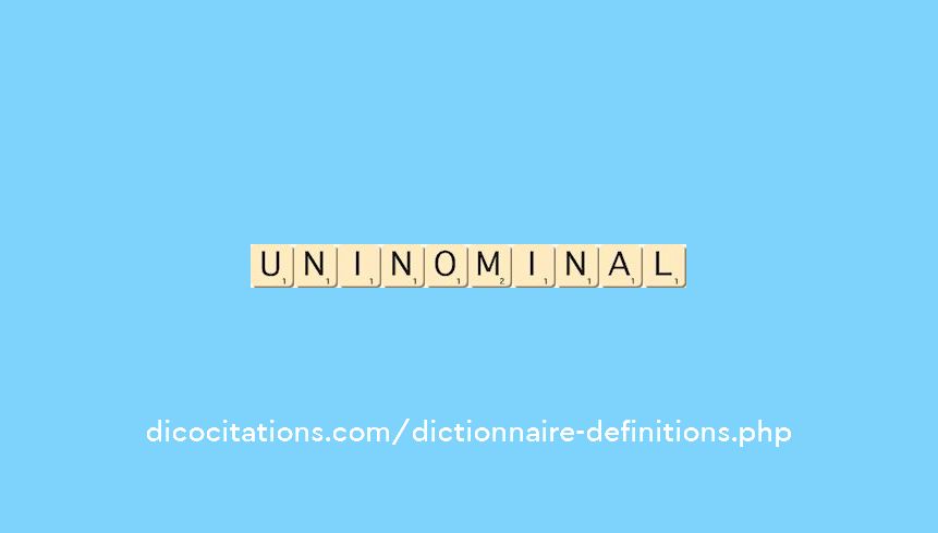 uninominal uninominal