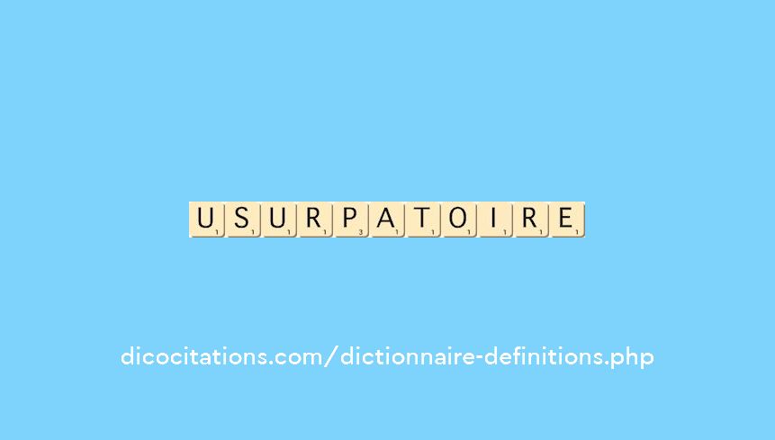 usurpatoire